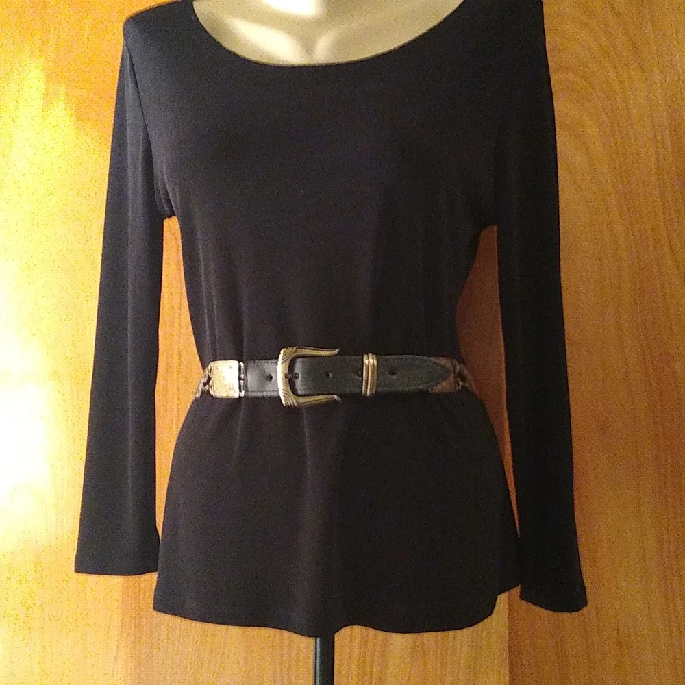 Bronze Color Linked Etched Rectangles Belt